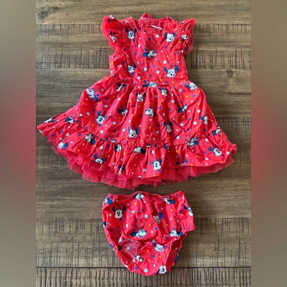 DISNEY | Toddler Minnie Mouse Red Dress - 18 Months